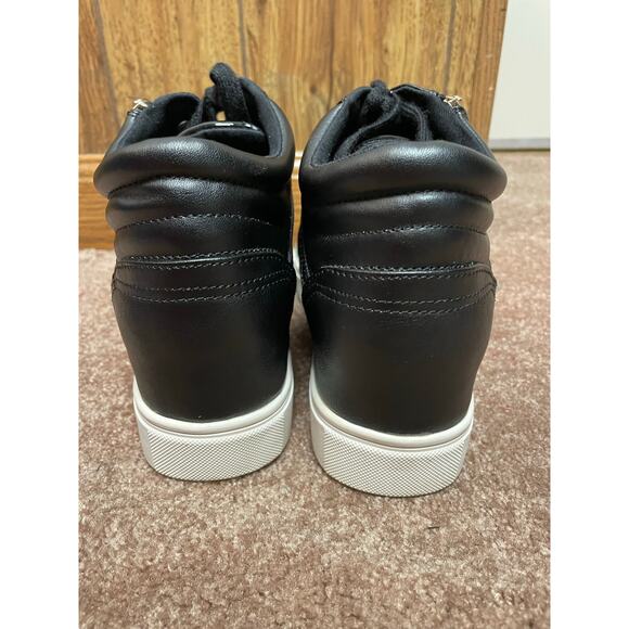 Nine West women’s 8 Black sneaker high top zip white sole girlhoodcore - Picture 8 of 8